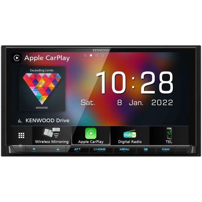 Kenwood DMX-8021DABS 7" Touchscreen Stereo with DAB Bluetooth Apple Car Play and Android Auto