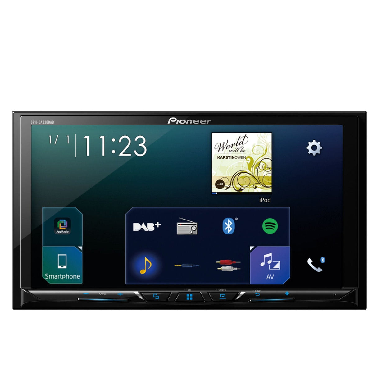 Pioneer SPH-DA230DAB Mechless Double Din Stereo with Apple Car Play / Android Auto