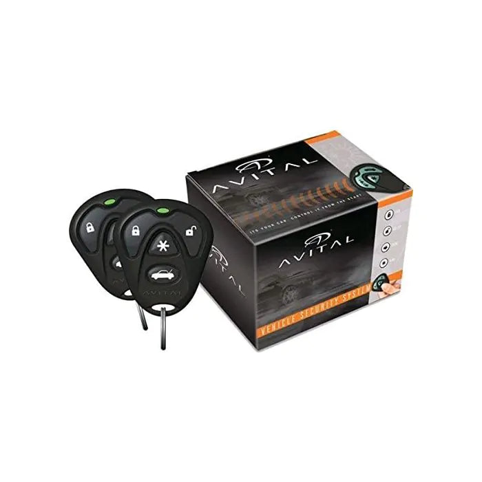 Avital 3100L - 1- Way Car Alarm System With 2 Remote Shock Sensor