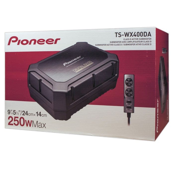 Pioneer TS-WX400DA Space Saving Active Subwoofer with built-in Class-D Amplifier (250 W)