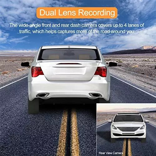 Dash Cam for Cars Front and Rear and SD Card Included 1080P Full HD In