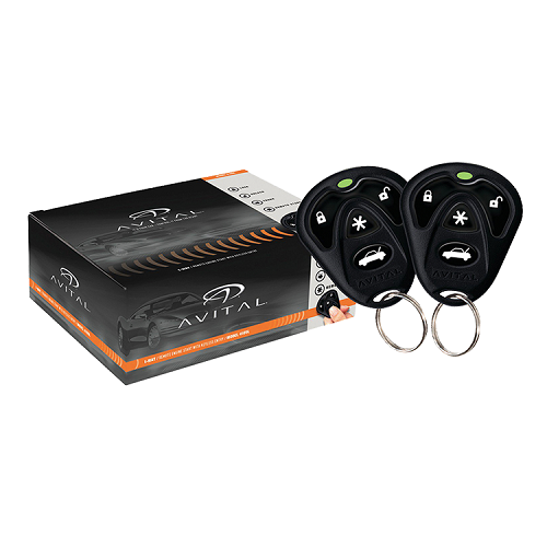 Avital 3100L - 1- Way Car Alarm System With 2 Remote Shock Sensor